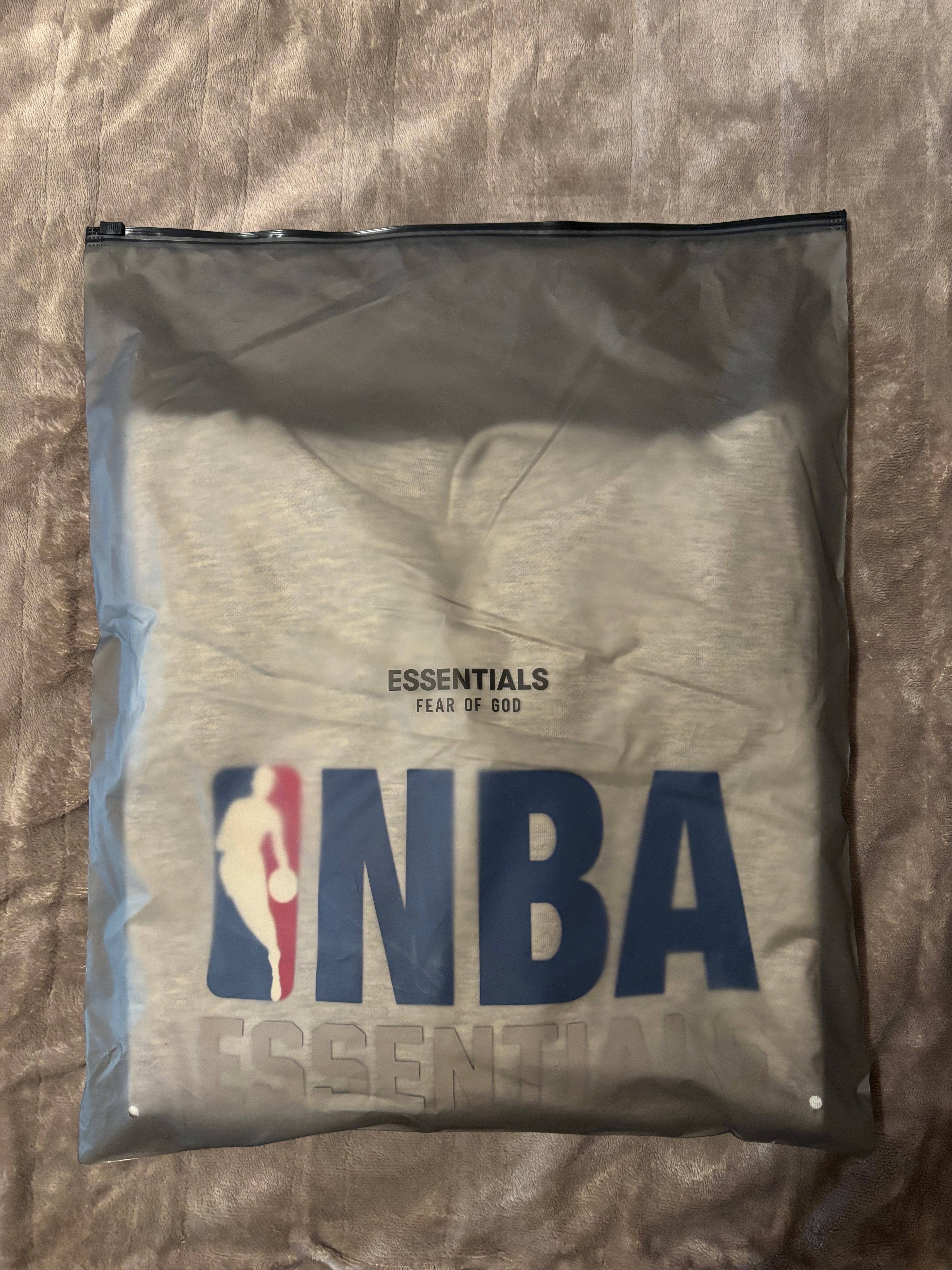 NEW NBA Fear of God Essentials Light Heather Hoodie Size Small
