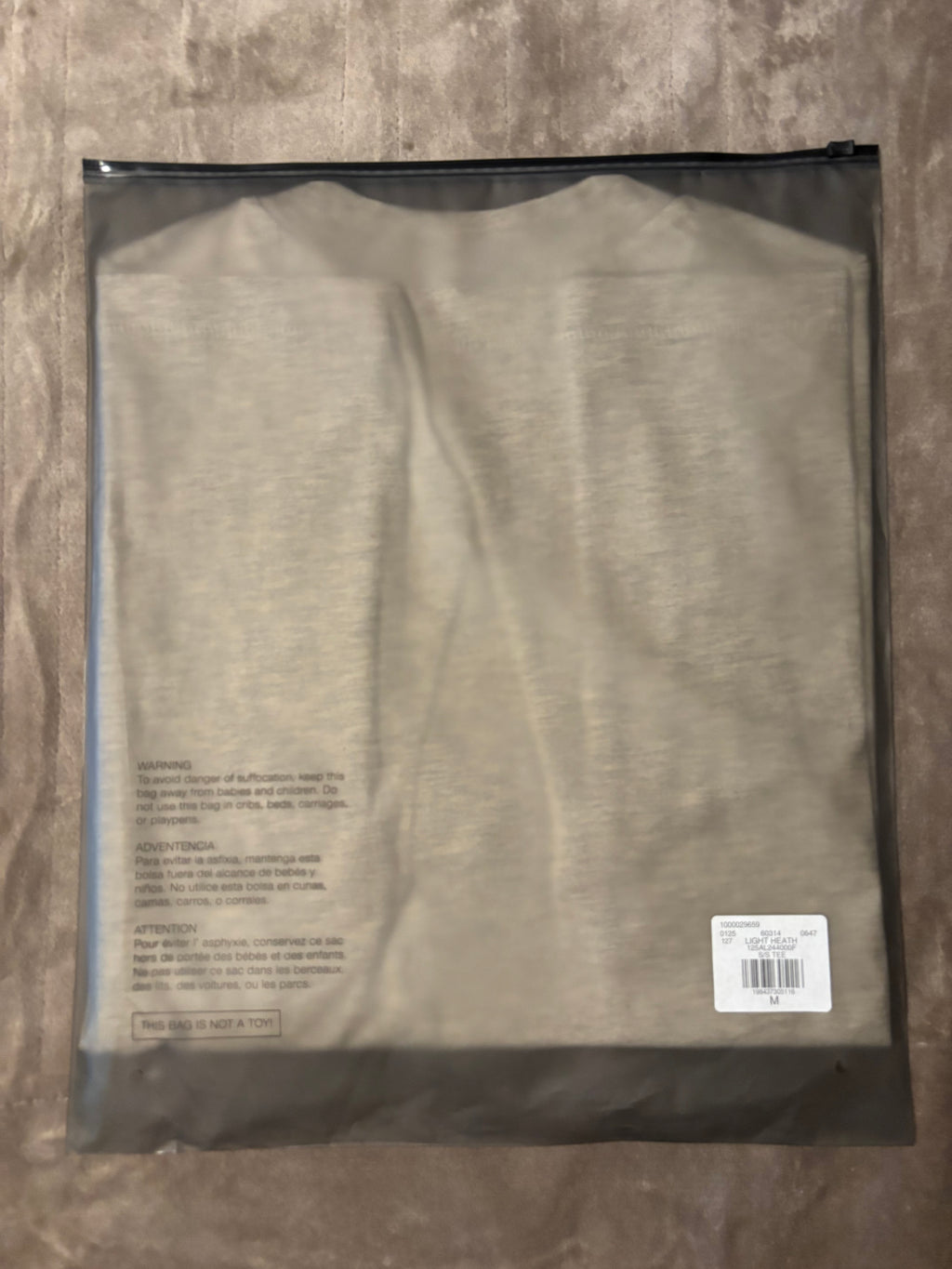 NEW NBA Fear of God Essentials Light Heather T-Shirt Size S-M