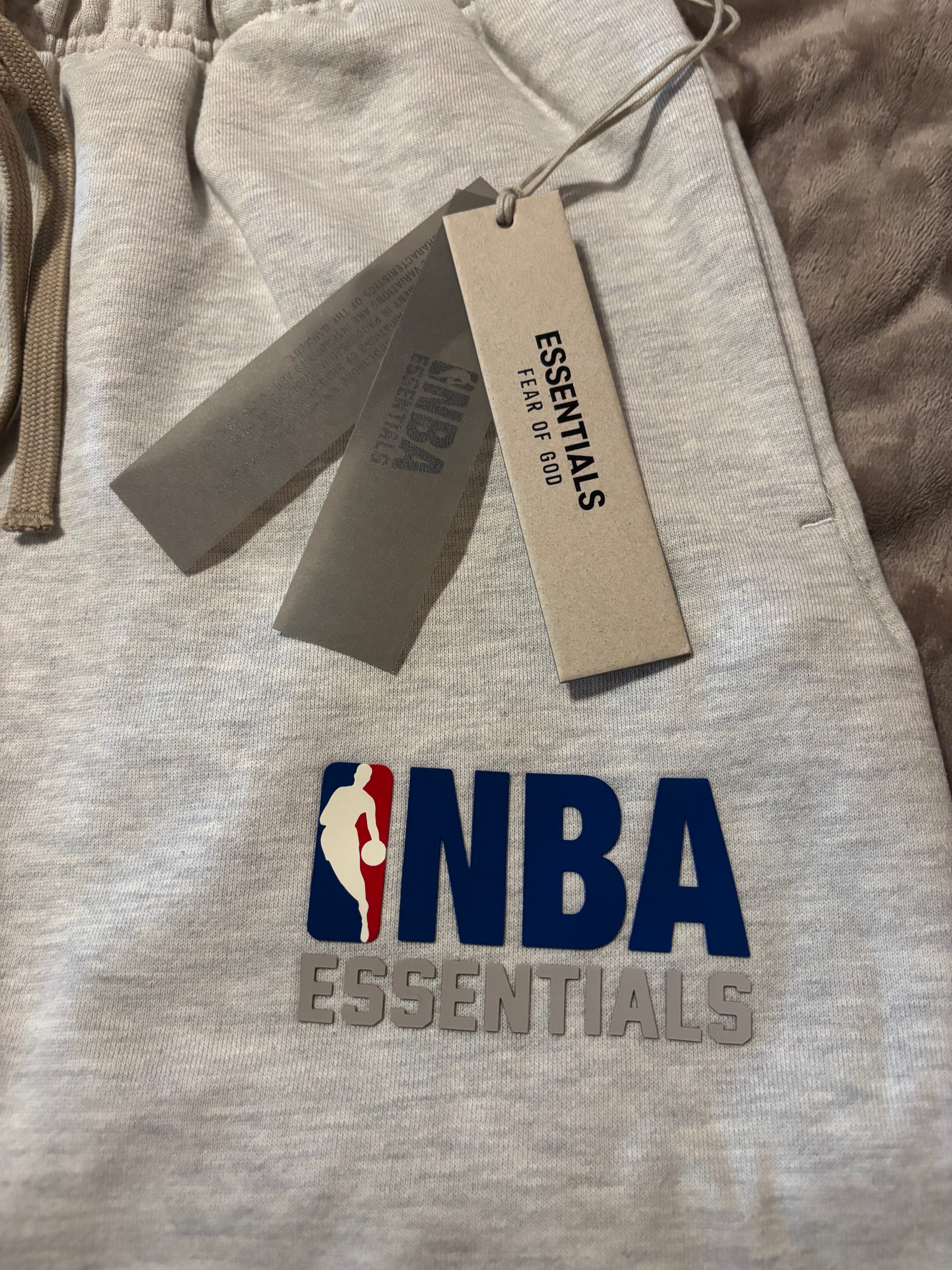 NEW NBA Fear of God Essentials Light Heather Shorts Size S-L