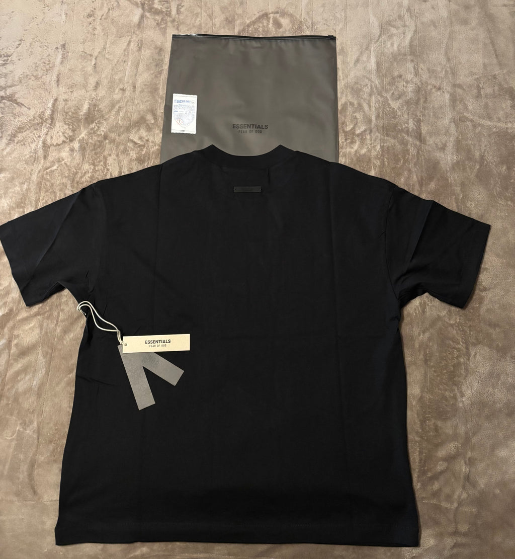 NEW NBA Fear of God Essentials Black T-Shirt Size S-M