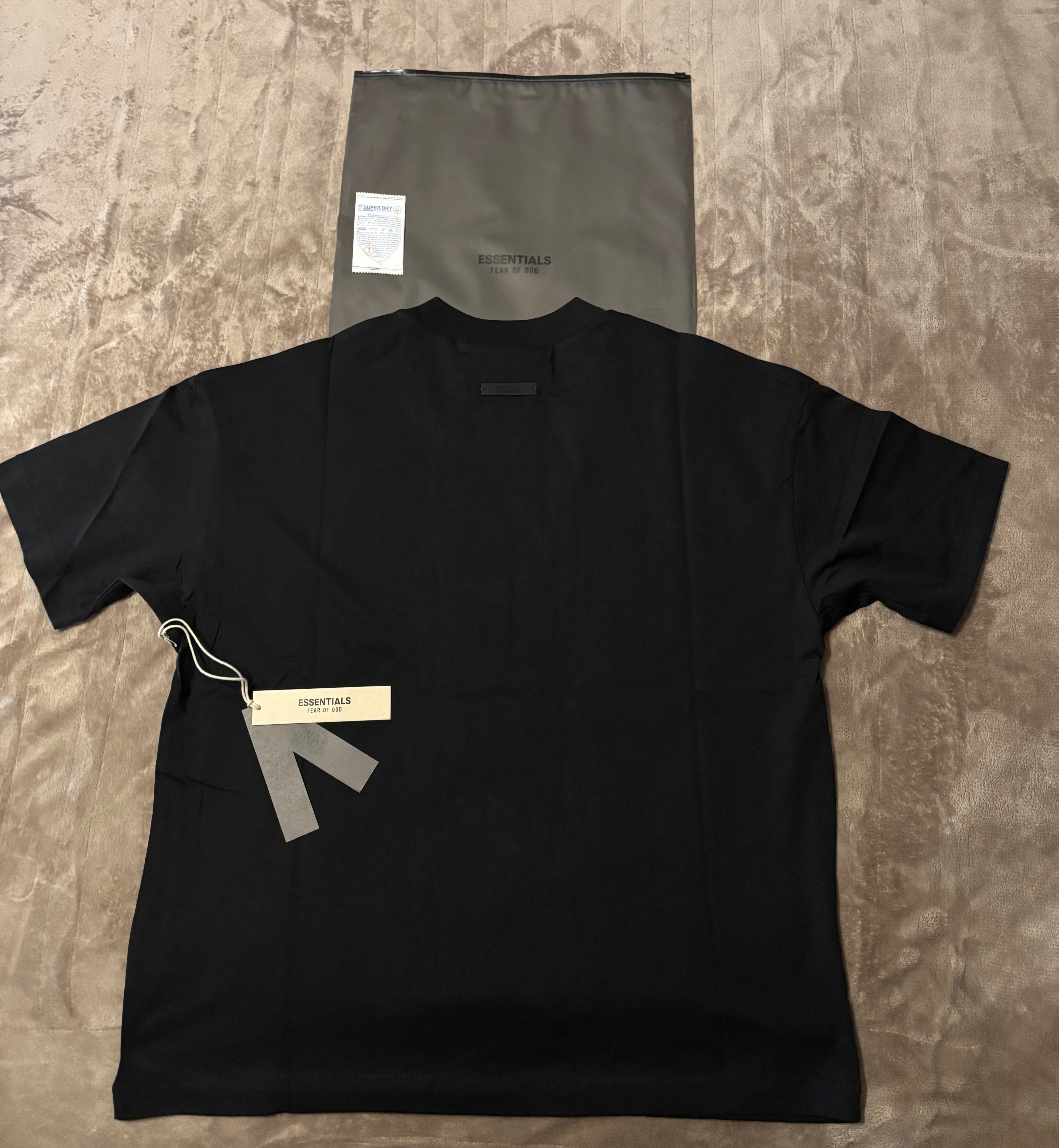 NEW NBA Fear of God Essentials Black T-Shirt Size S-M