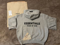 NEW Kids Fear of God Essentials Light Heather Hoodie Size 8-10