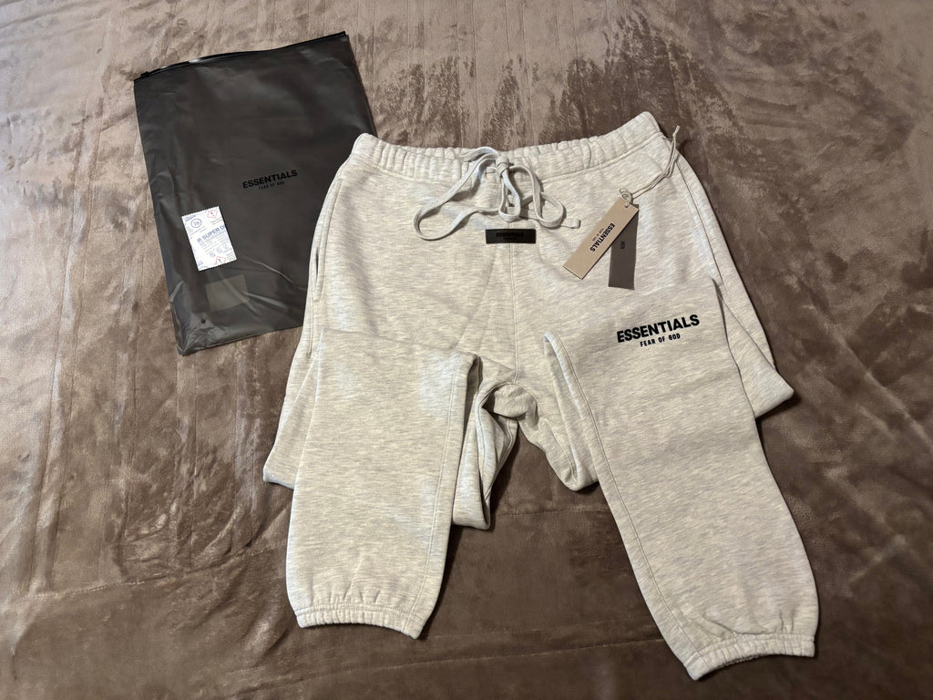 NEW Fear of God Essentials Light Oatmeal Cuffed Sweatpants Size XXS-L