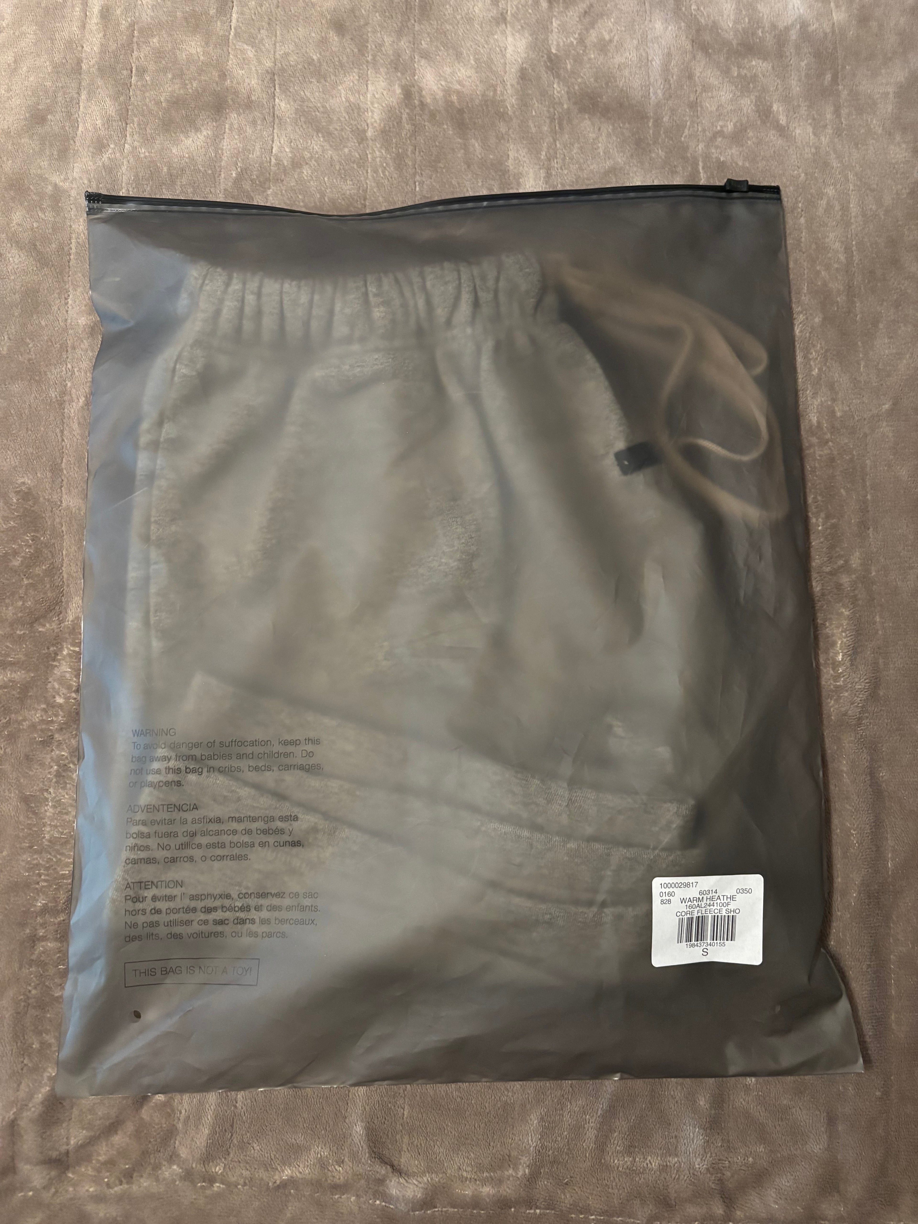 NEW NBA Fear of God Essentials Warm Heather Shorts Size S-M