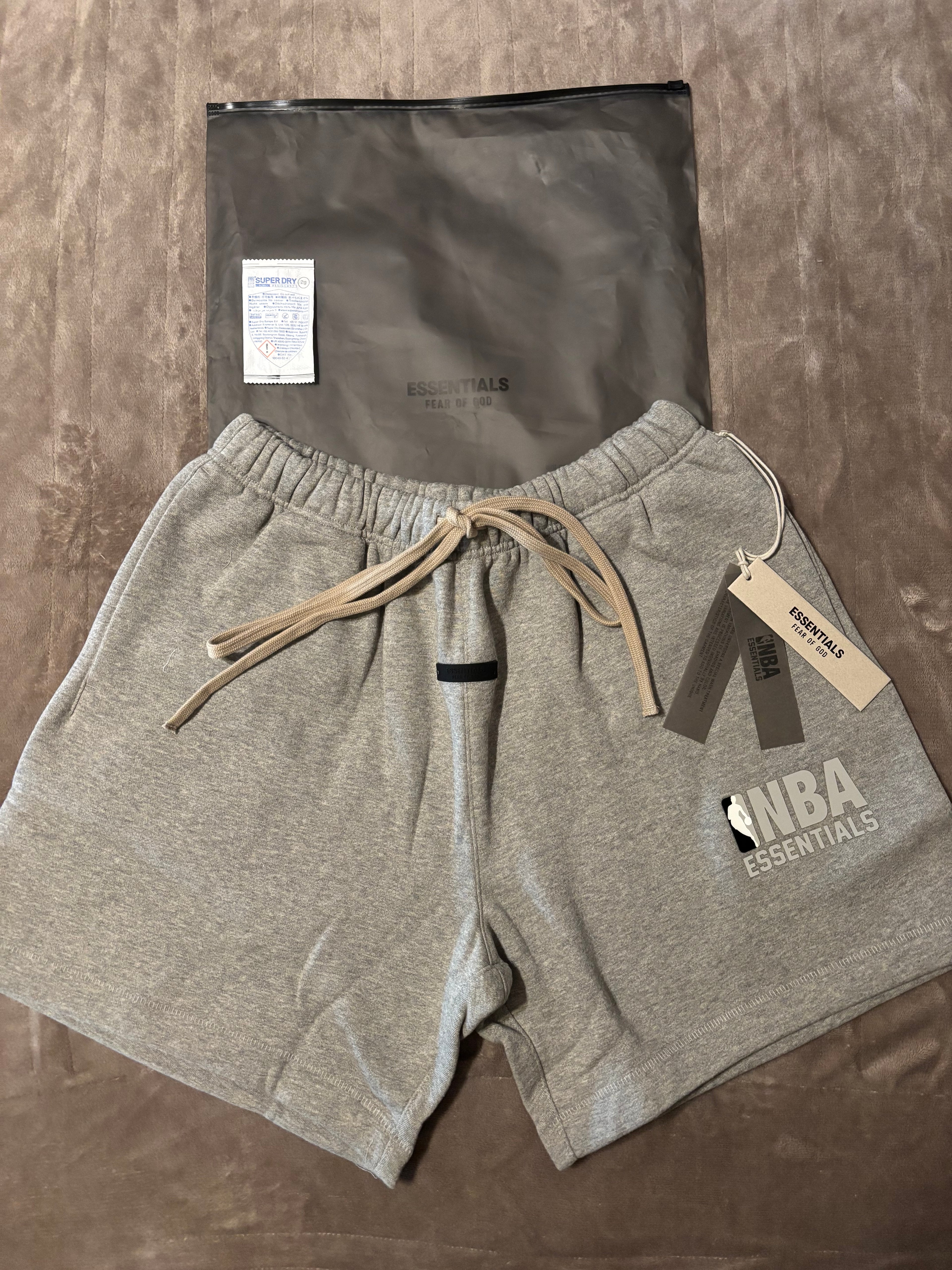 NEW NBA Fear of God Essentials Warm Heather Shorts Size S-M