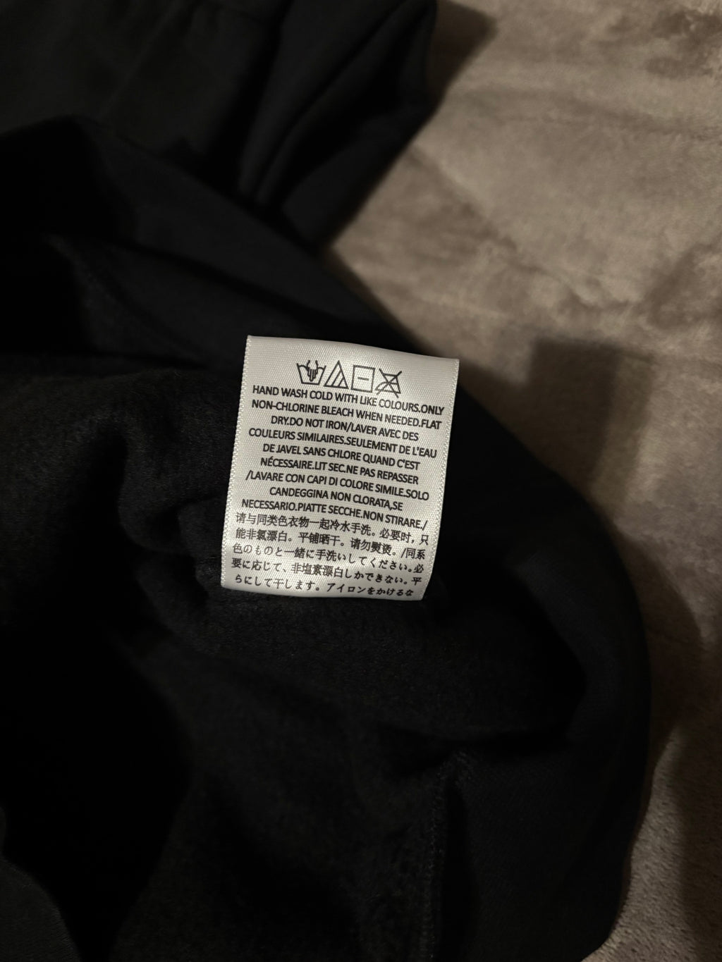 NEW Fear of God Essentials Jet Black Hoodie Size Small