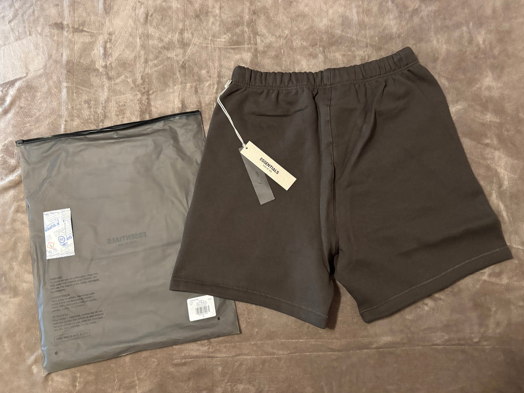 NEW Fear of God Essentials Off Black Shorts Size Small