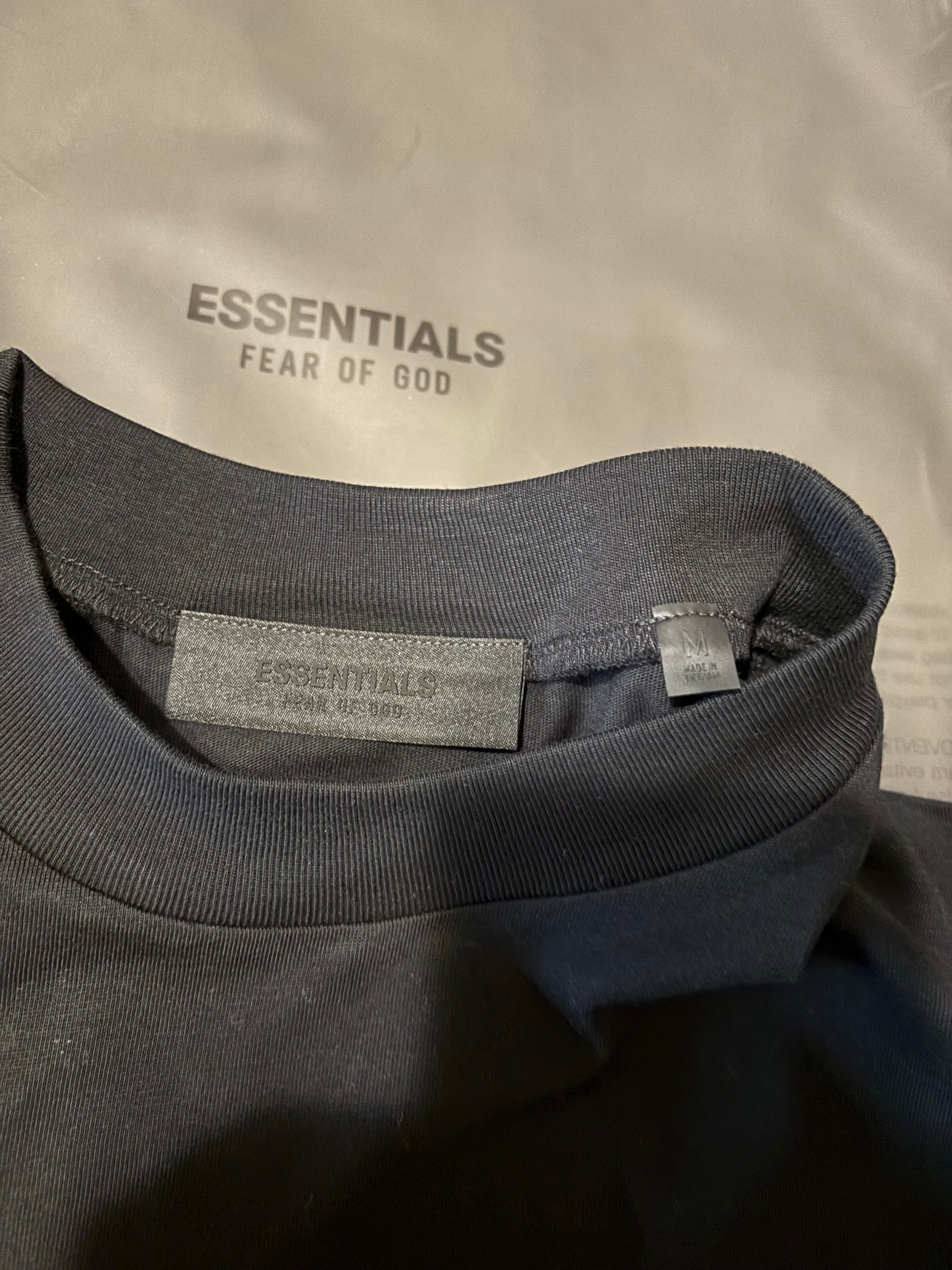 NEW NBA Fear of God Essentials Black T-Shirt Size S-M