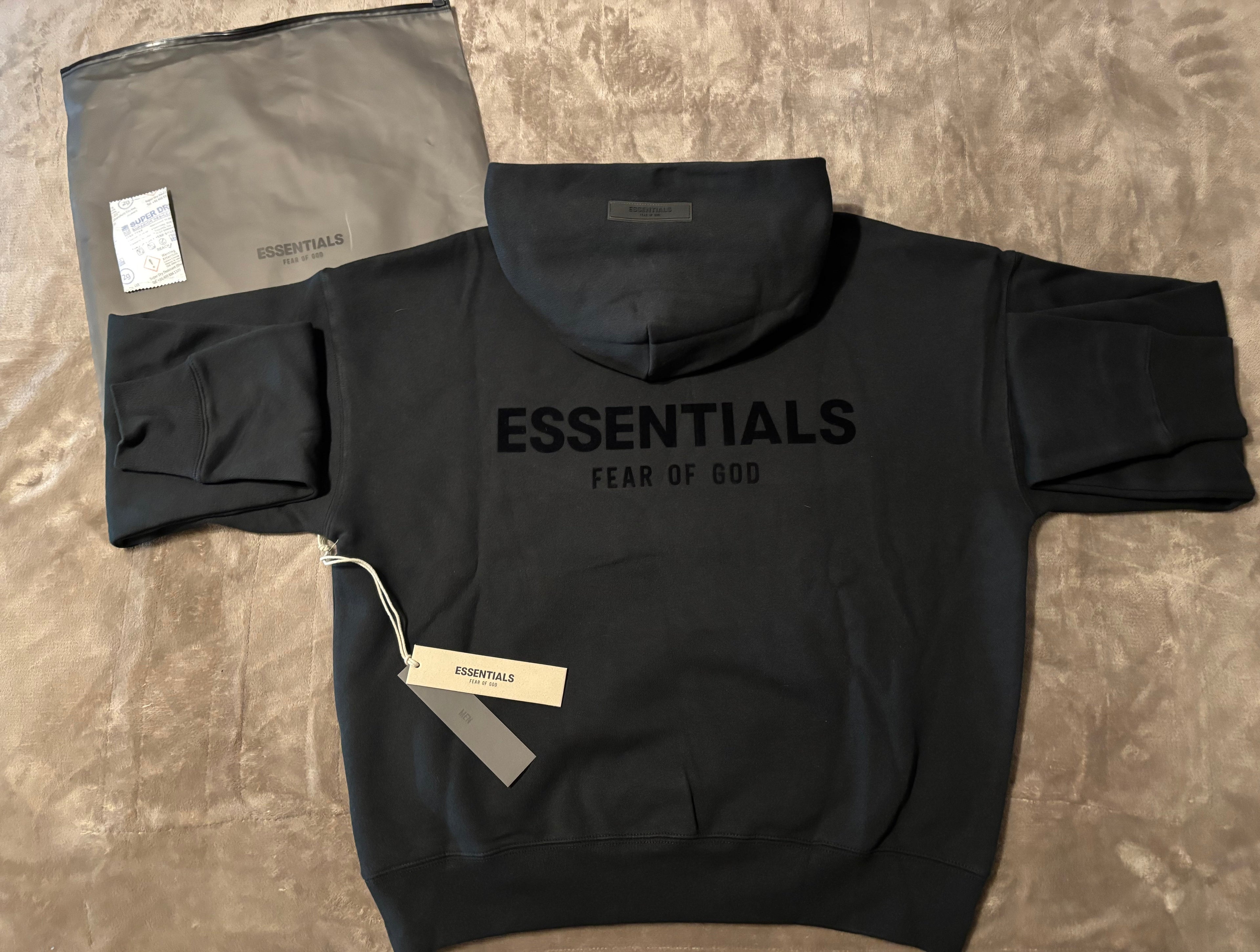 NEW Fear of God Essentials Black Hoodie Size XXS 100% Authentic✅