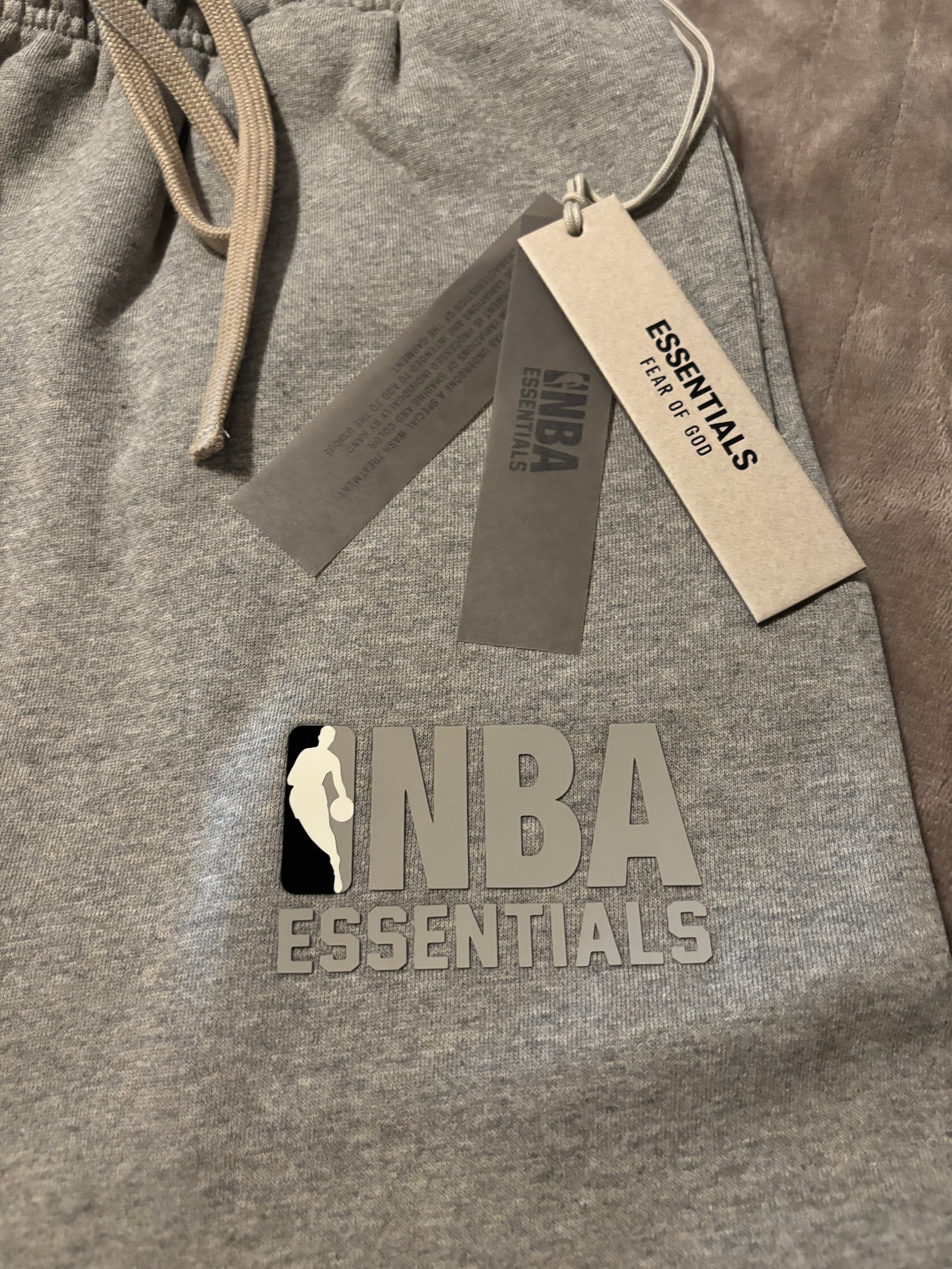 NEW NBA Fear of God Essentials Warm Heather Shorts Size S-M