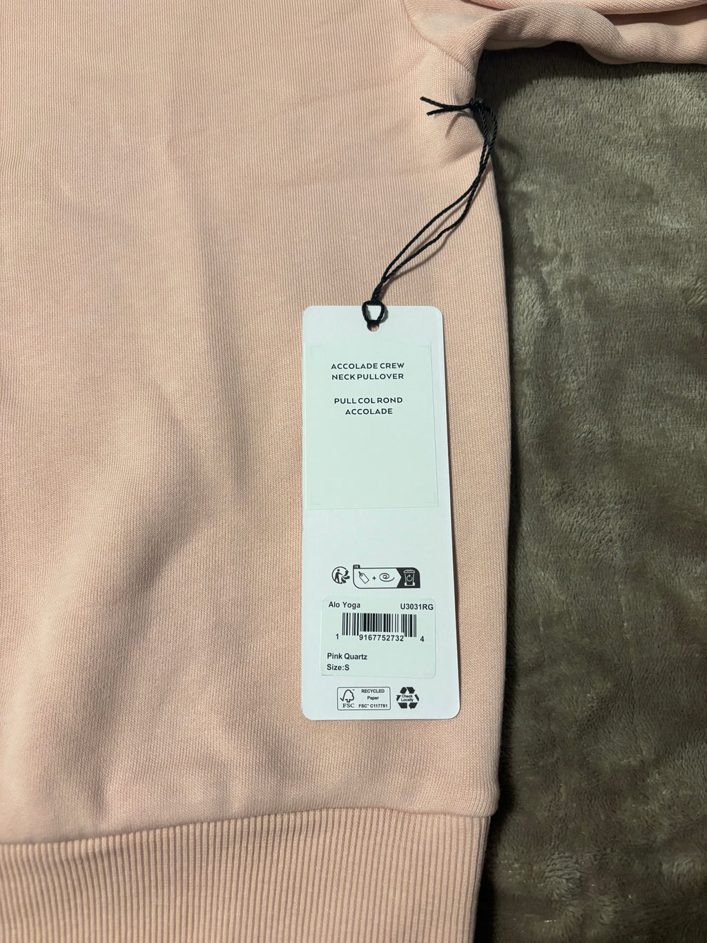 NEW Alo Yoga Pink Quartz Unisex Crewneck Size XS-L