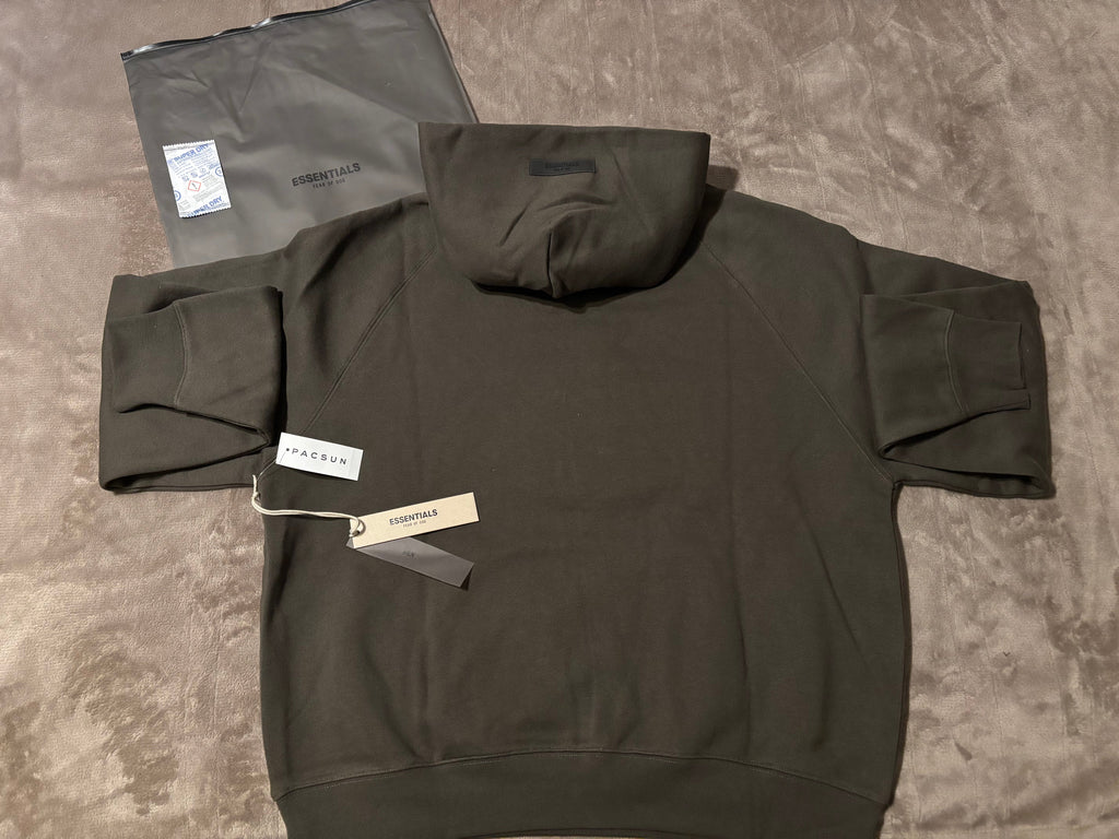 NEW Fear of God Essentials Off Black Hoodie Size XS-L