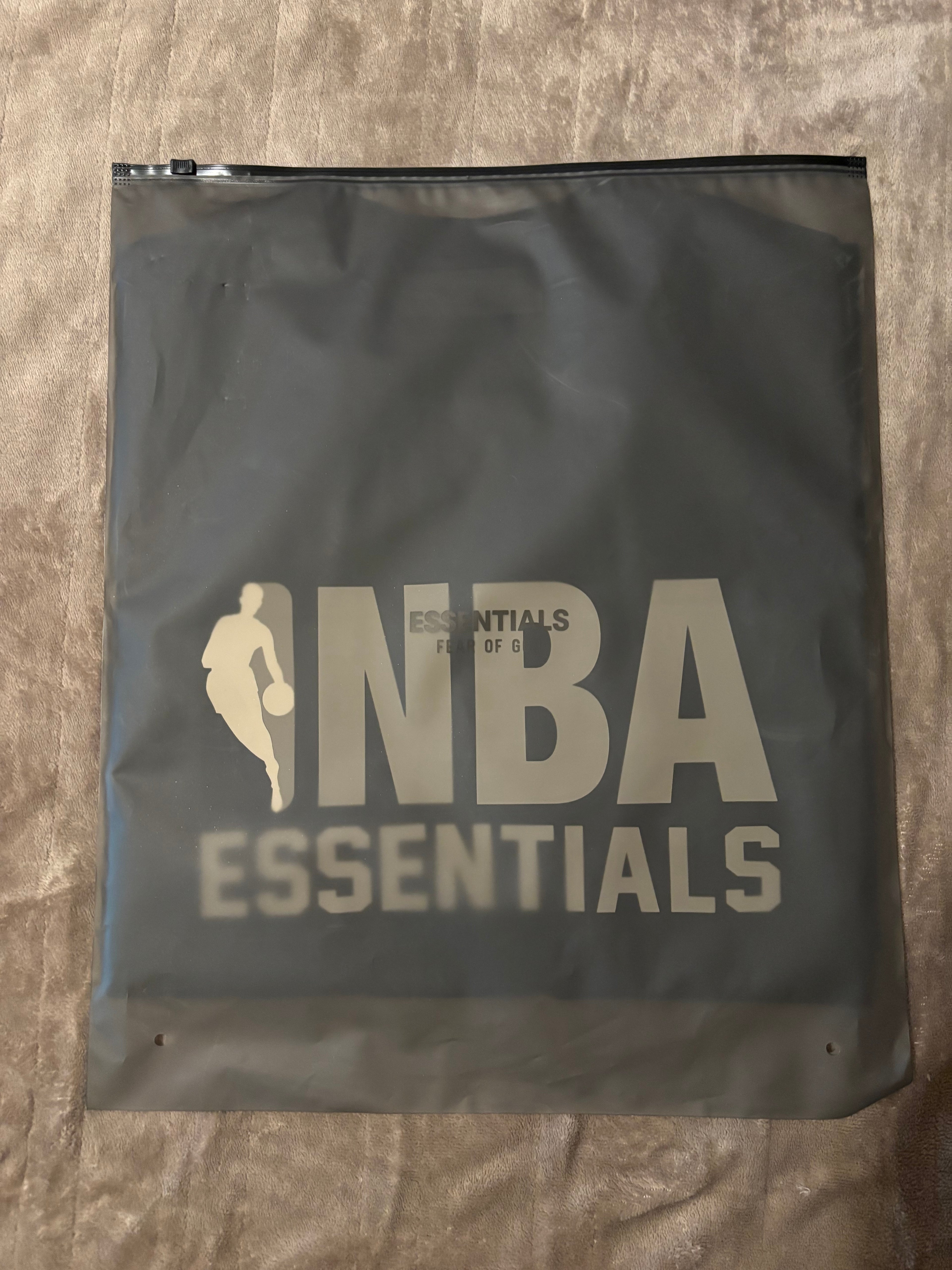 NEW NBA Fear of God Essentials Black T-Shirt Size S-M