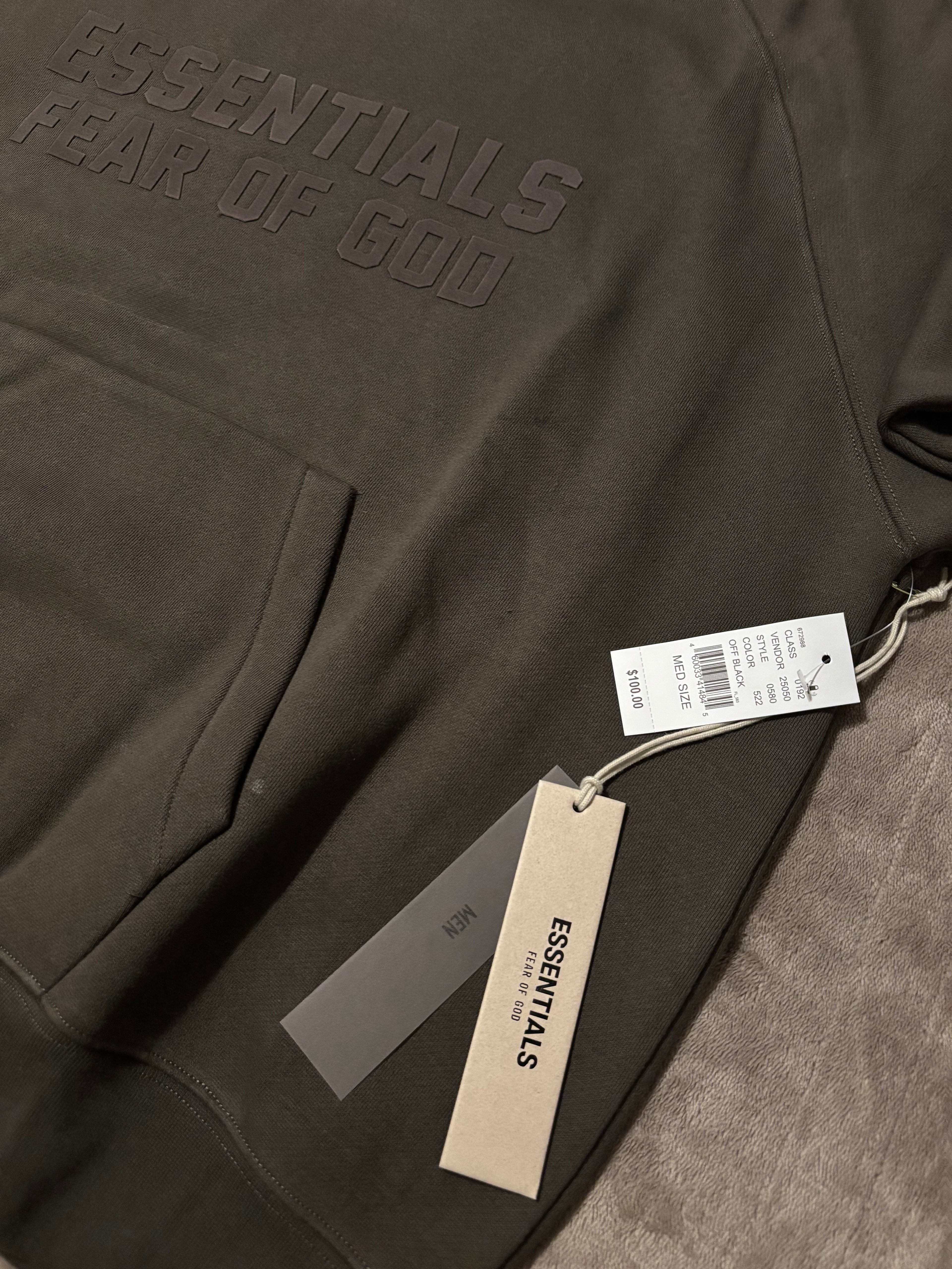 NEW Fear of God Essentials Off Black Relaxed Bundle Size XS-L