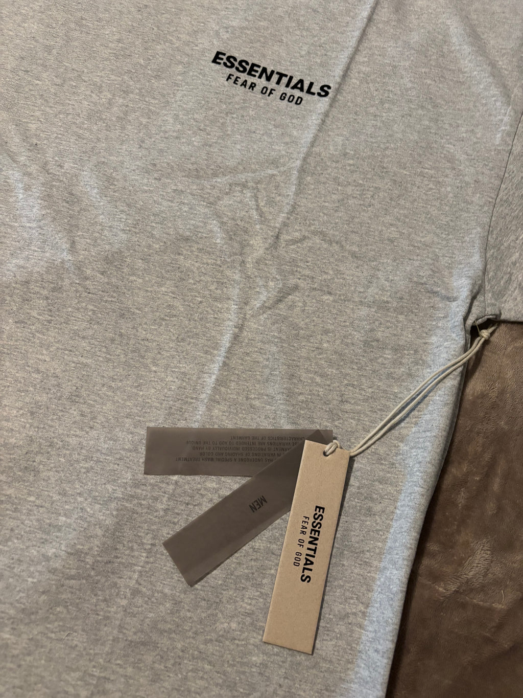 NEW Fear of God Essentials Light Heather Grey T-Shirt Size S-M
