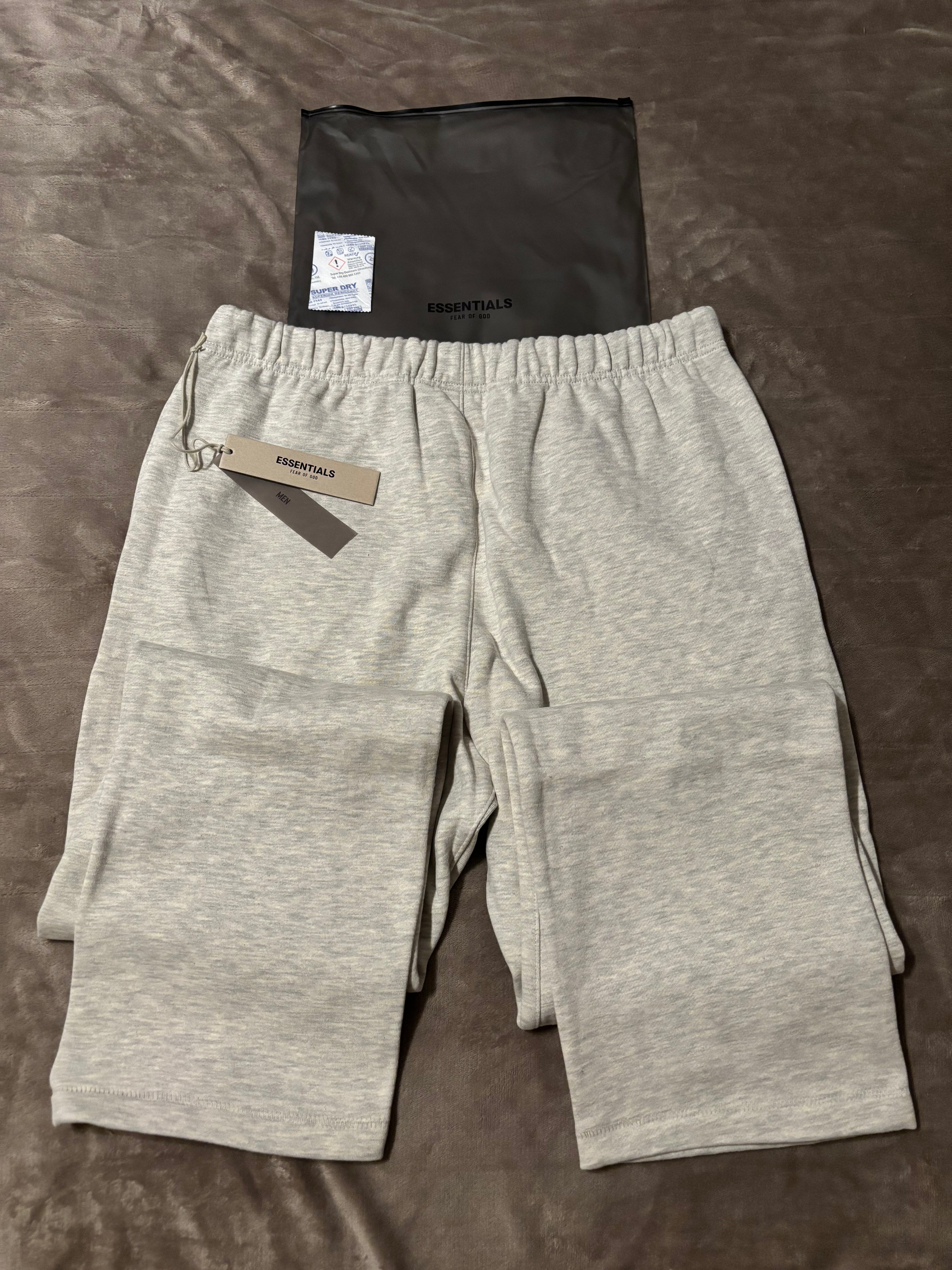 NEW Fear of God Essentials Light Oatmeal Relaxed Sweatpants Size XXS-XL