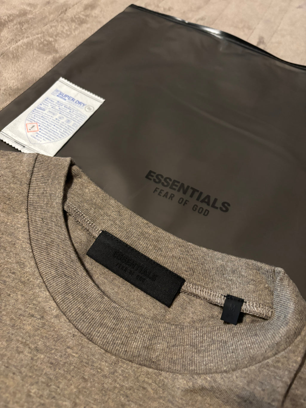 NEW Fear of God Essentials Heather Grey T-Shirt Size S-M