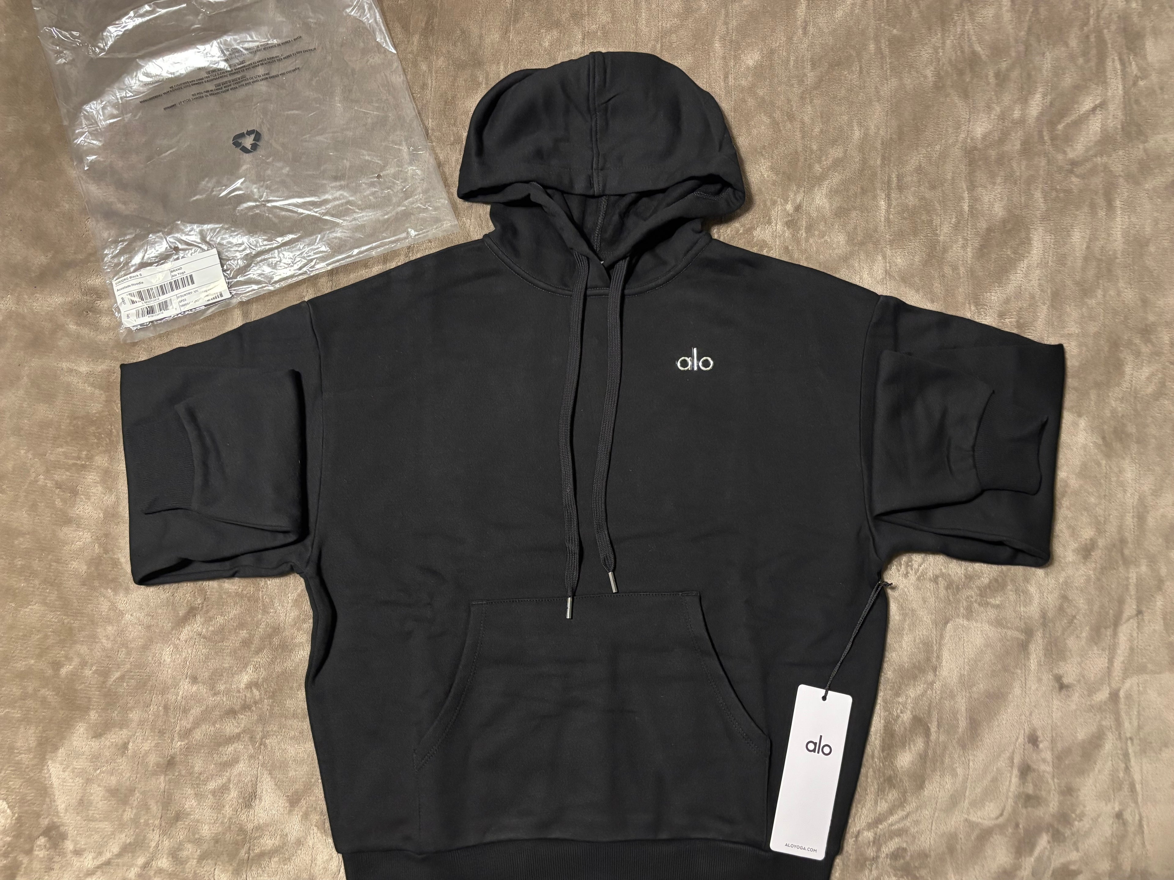 NEW Alo Yoga Black Unisex Hoodie Size XS-L