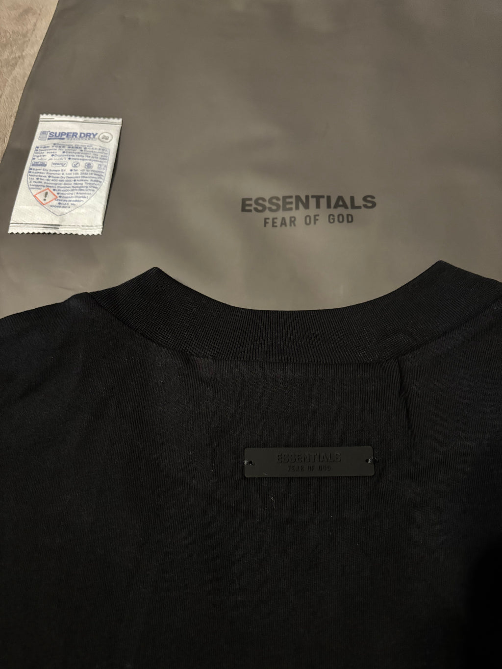 NEW NBA Fear of God Essentials Black T-Shirt Size S-M