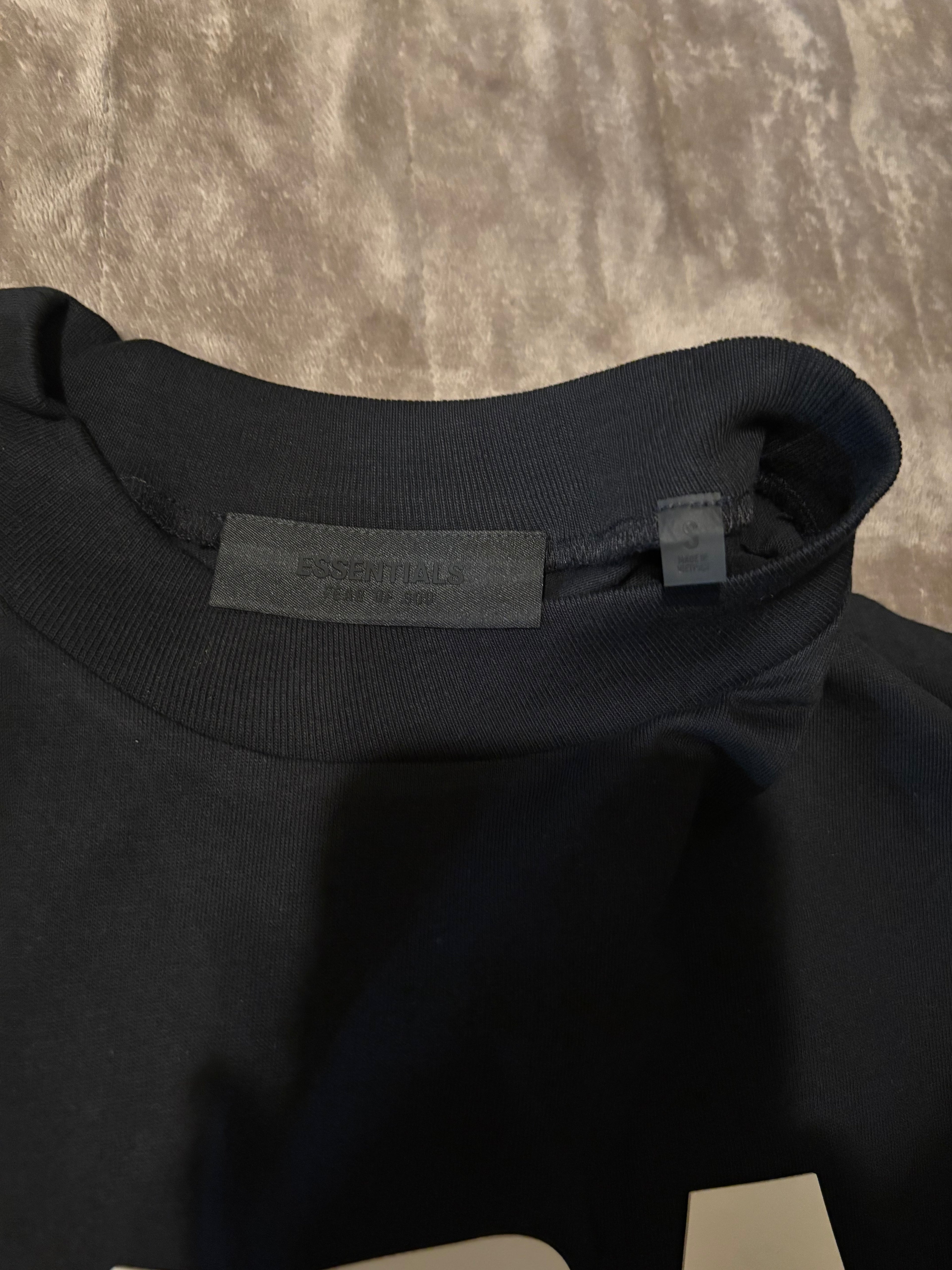 NEW NBA Fear of God Essentials Black T-Shirt Size S-M