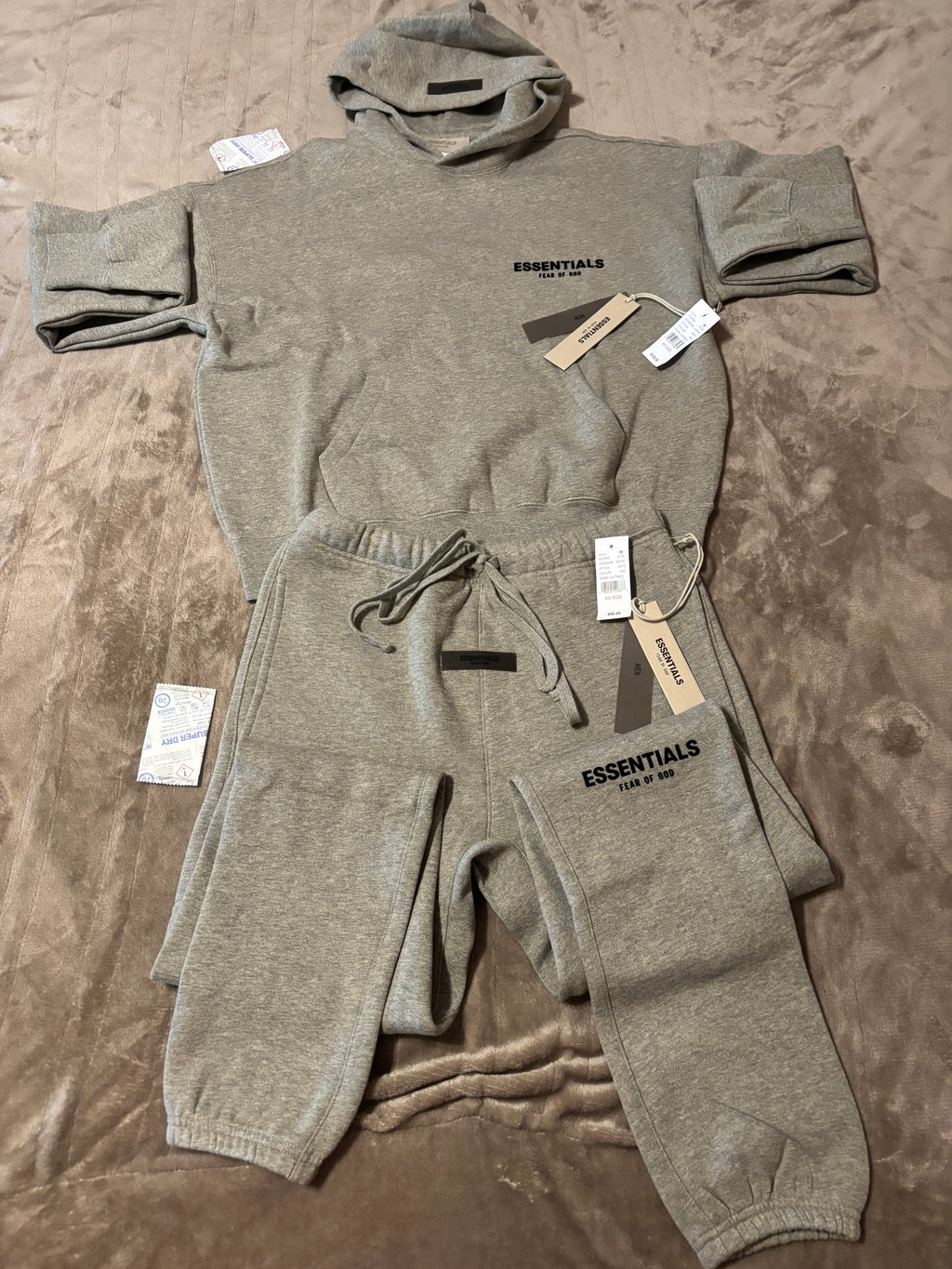 NEW Fear of God Essentials Dark Oatmeal Cuffed Bundle Size XXS-L