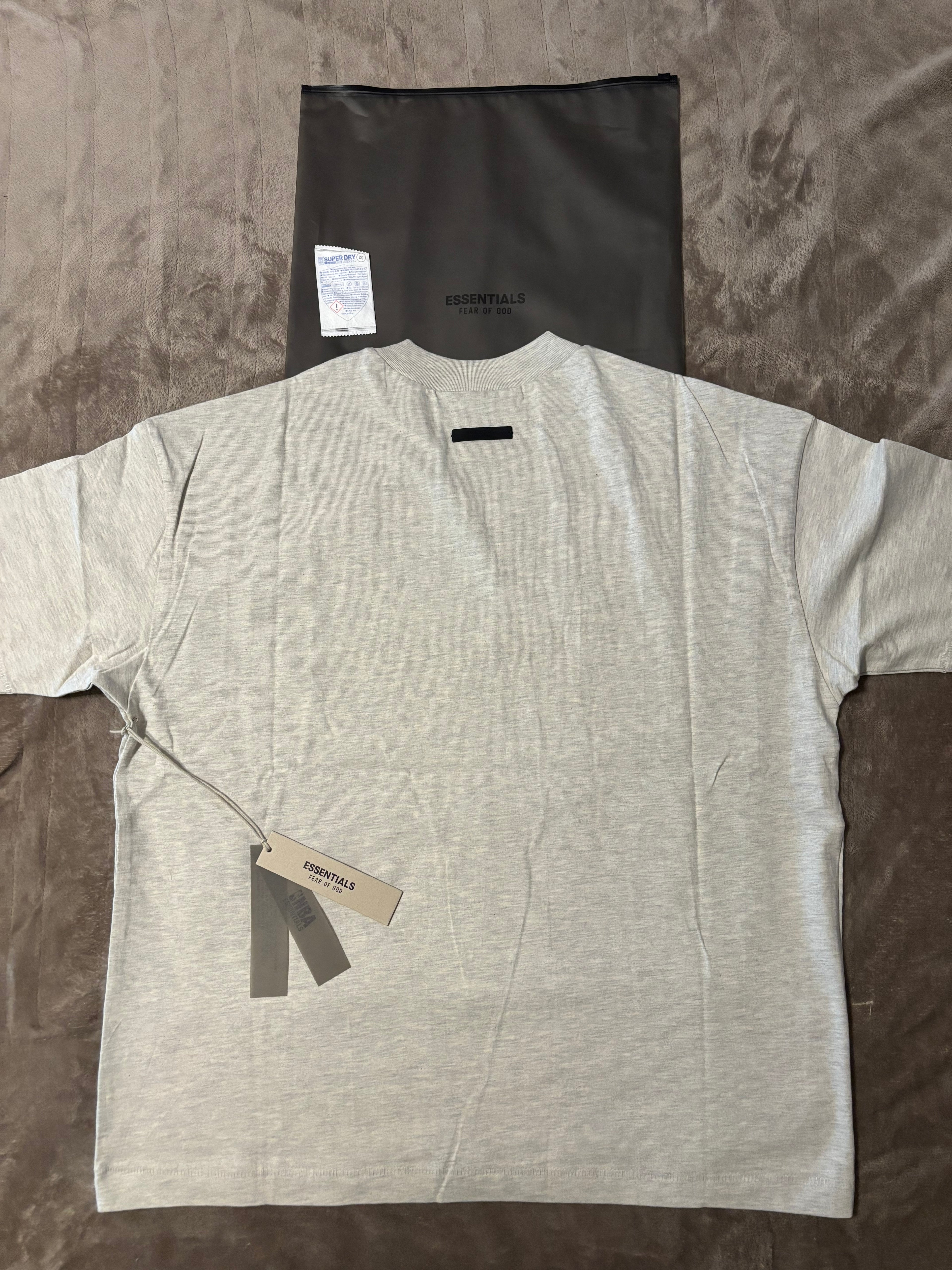 NEW NBA Fear of God Essentials Light Heather T-Shirt Size S-M