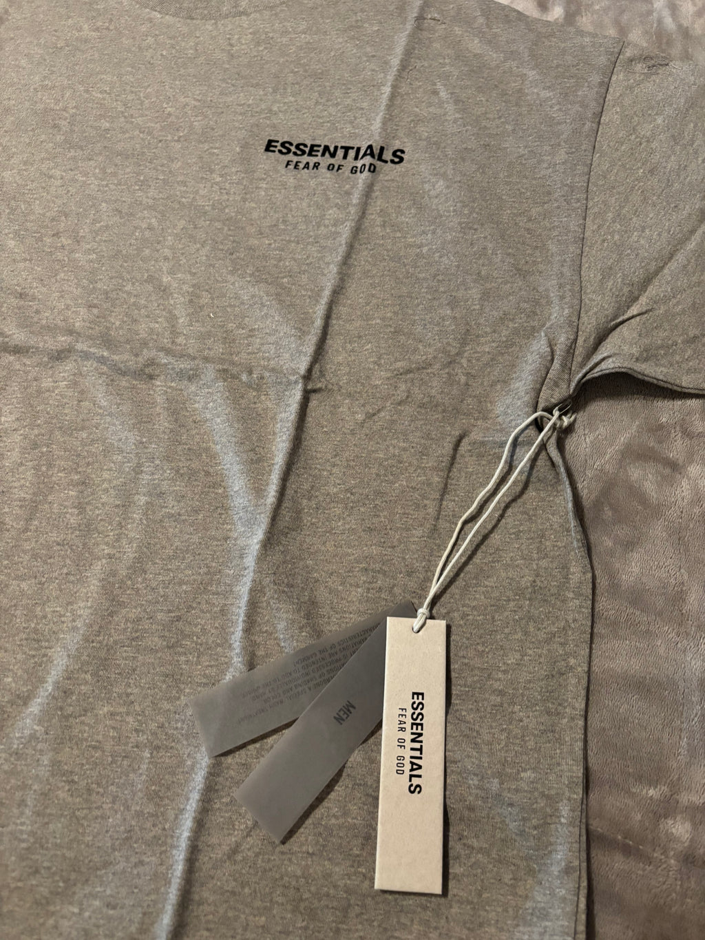 NEW Fear of God Essentials Heather Grey T-Shirt Size S-M