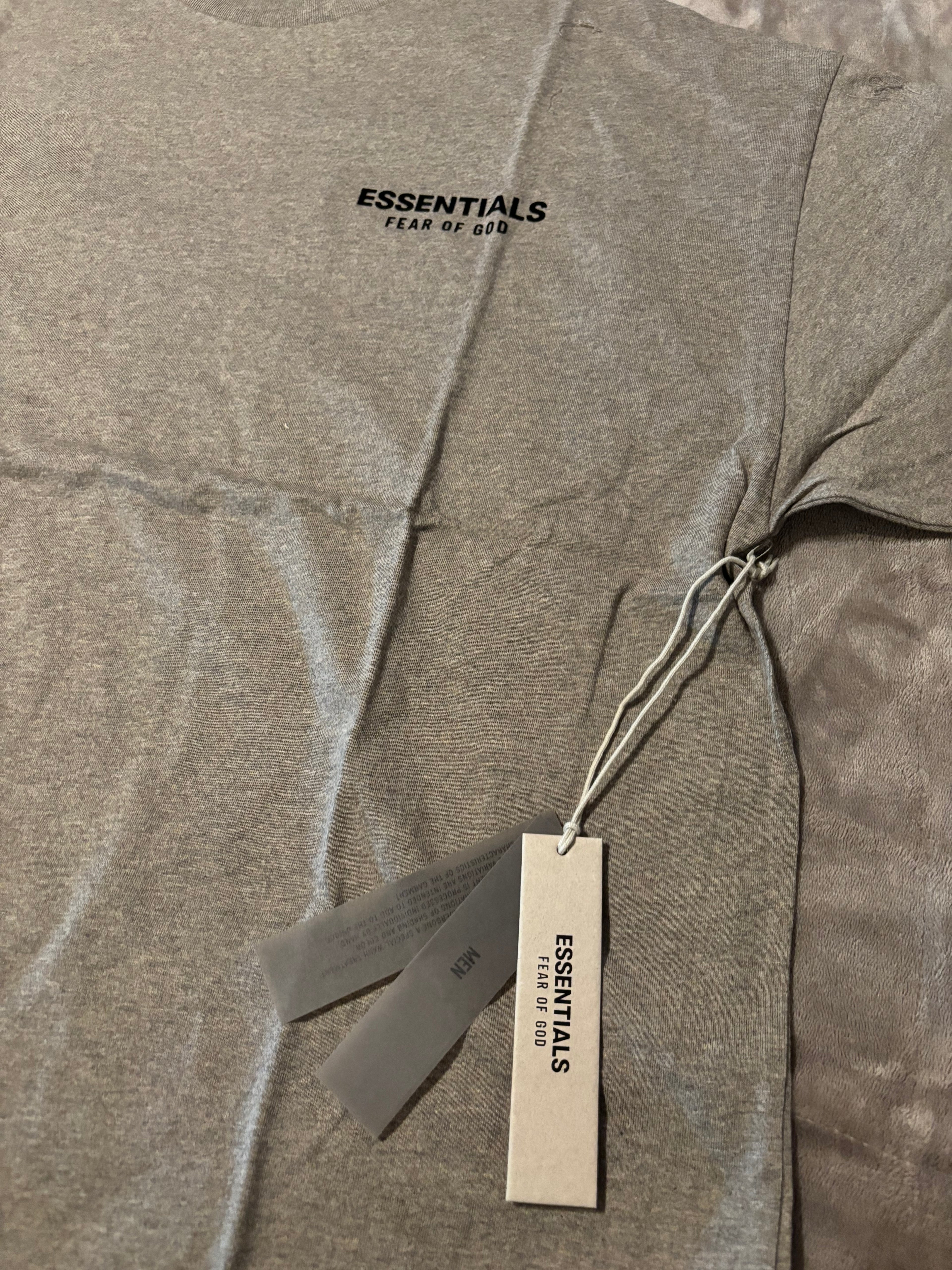 NEW Fear of God Essentials Heather Grey T-Shirt Size S-M