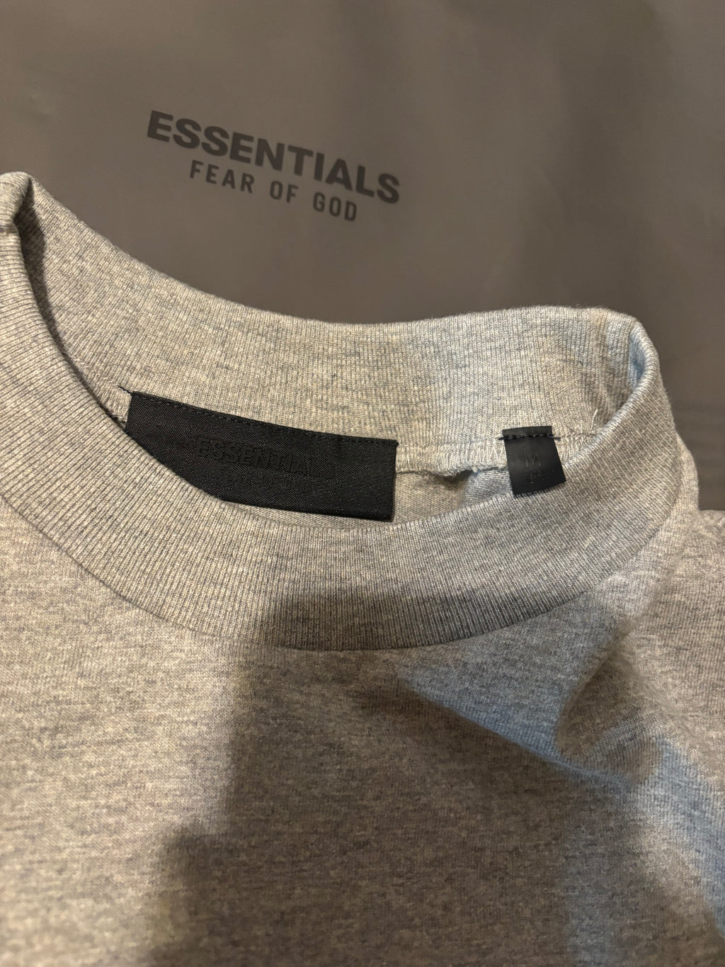 NEW NBA Fear of God Essentials Warm Heather T-Shirt Size S-M