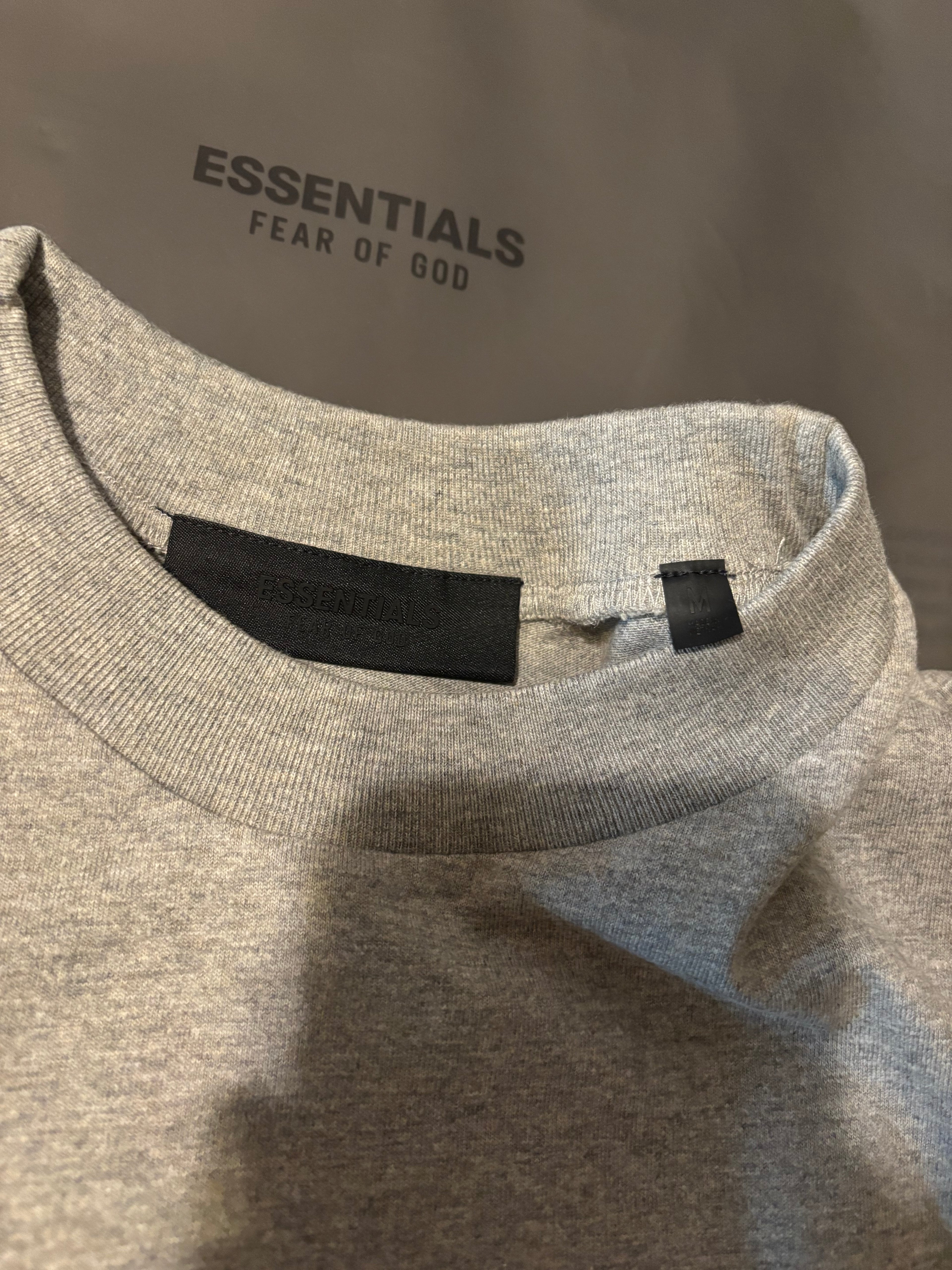 NEW NBA Fear of God Essentials Warm Heather T-Shirt Size S-M
