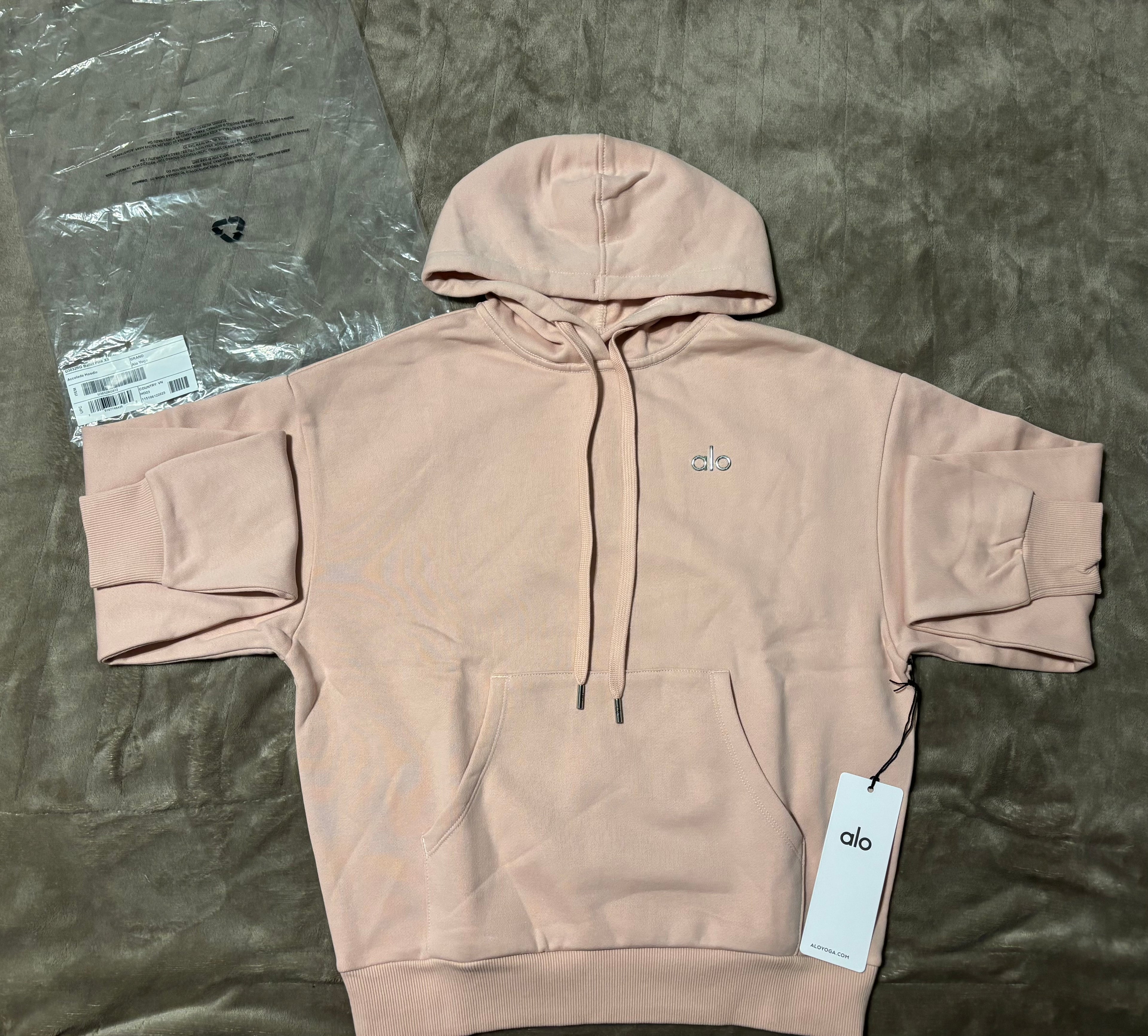 NEW Alo Yoga Ballet Pink Unisex Hoodie Size XS-L