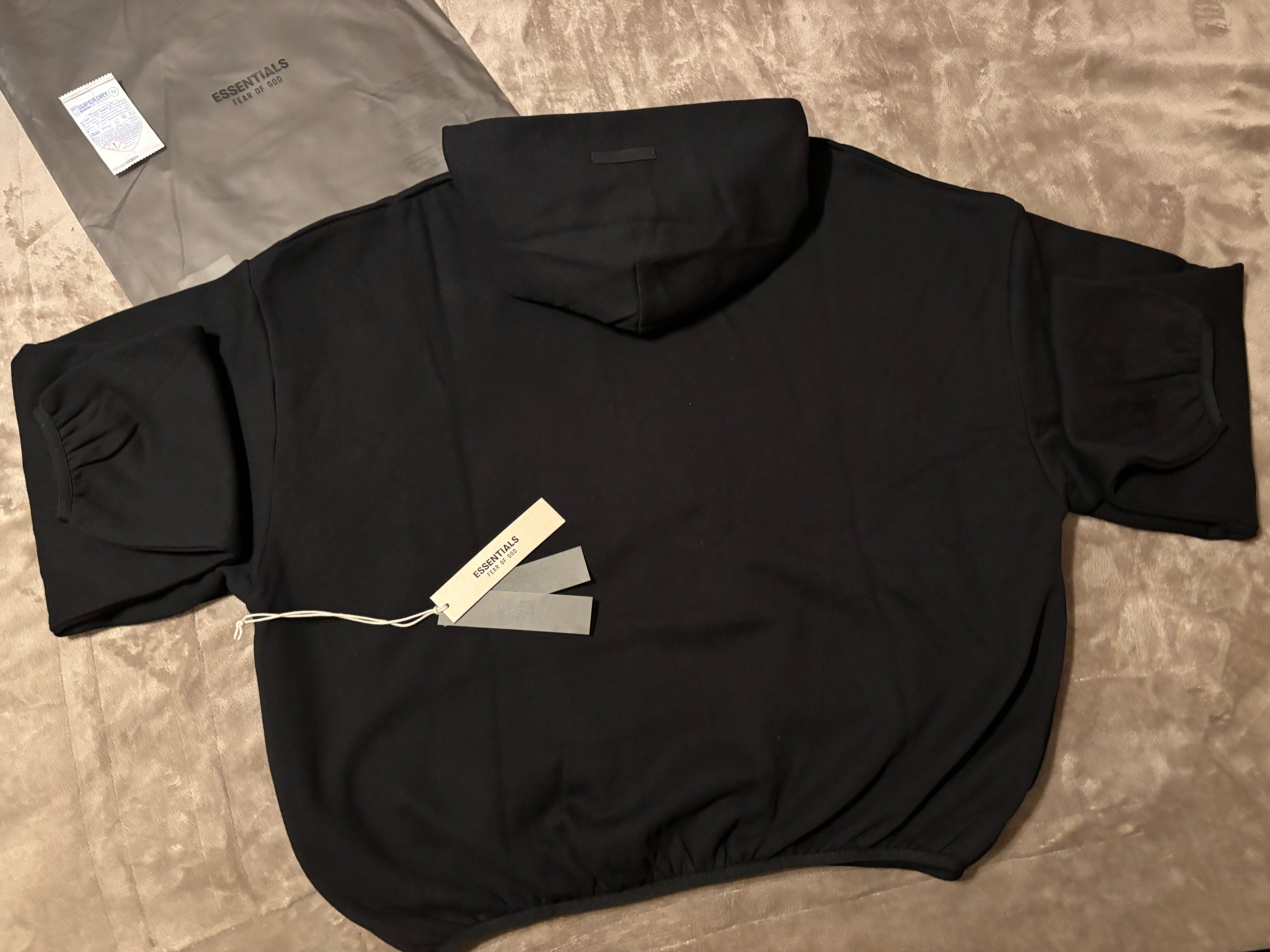 NEW NBA Fear of God Essentials Black Hoodie Size XS-M