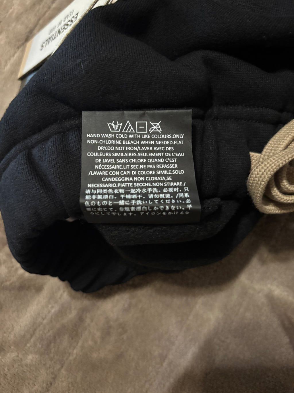 NEW NBA Fear of God Essentials Black Relaxed Sweatpants Size XS-M
