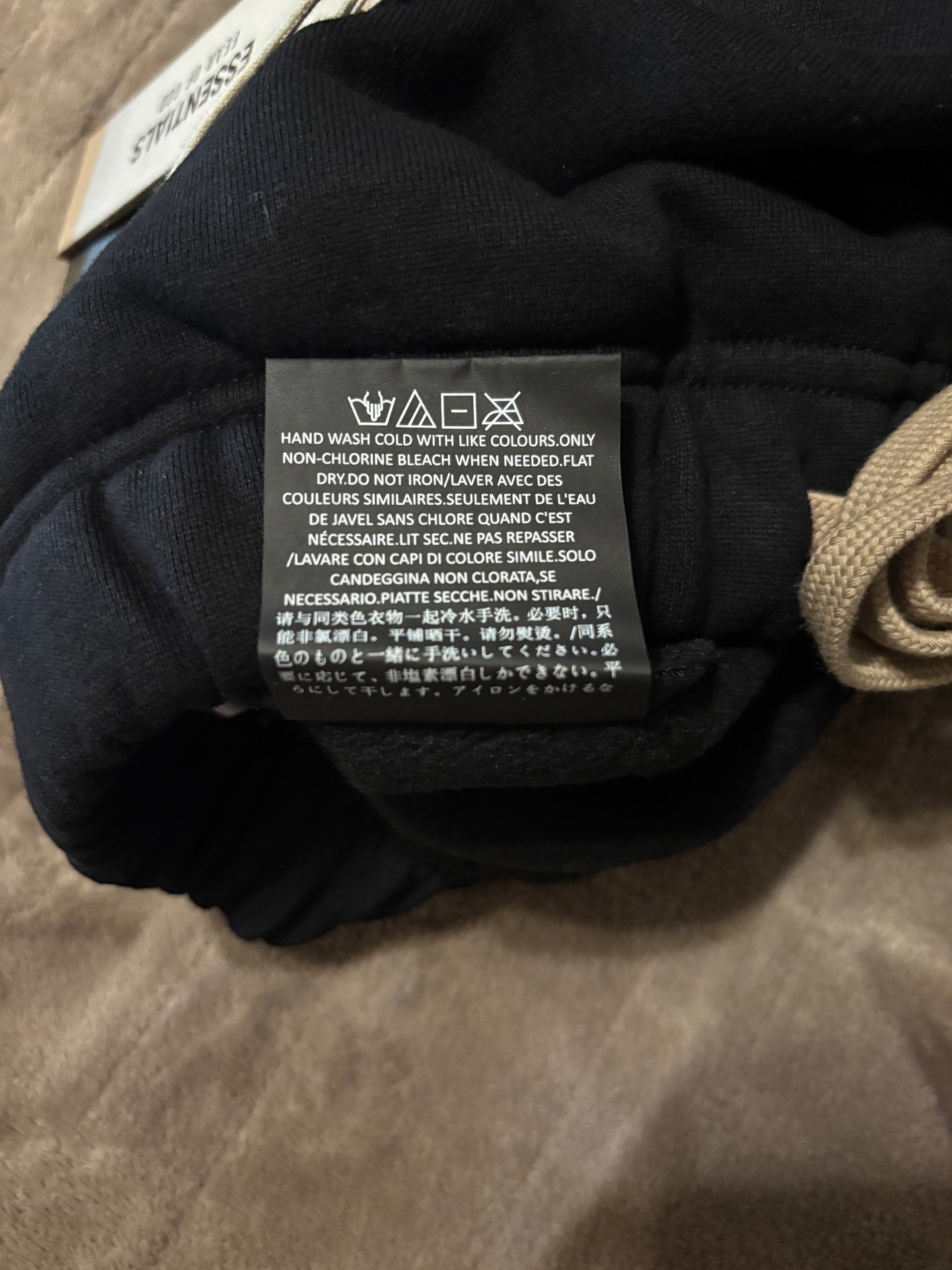 NEW NBA Fear of God Essentials Black Relaxed Sweatpants Size XS-M