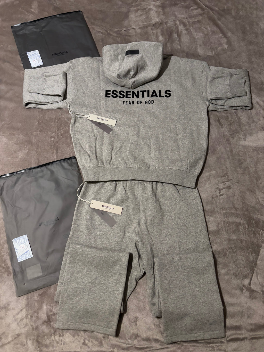 NEW Fear of God Essentials Dark Oatmeal Relaxed Bundle Size XS-L