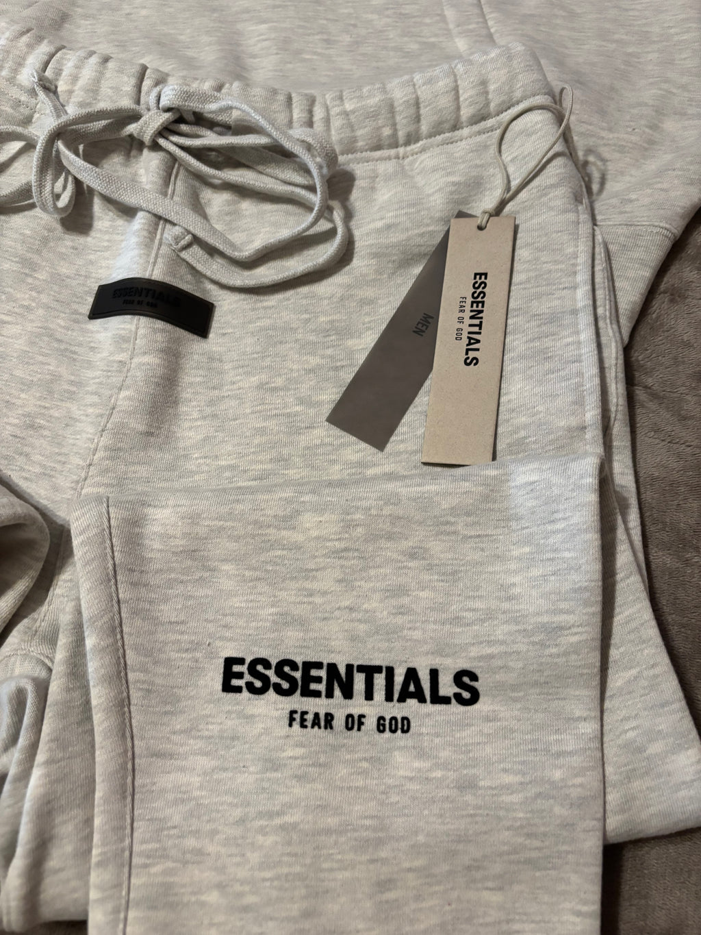 NEW Fear of God Essentials Light Oatmeal Cuffed Bundle Size XXS-L