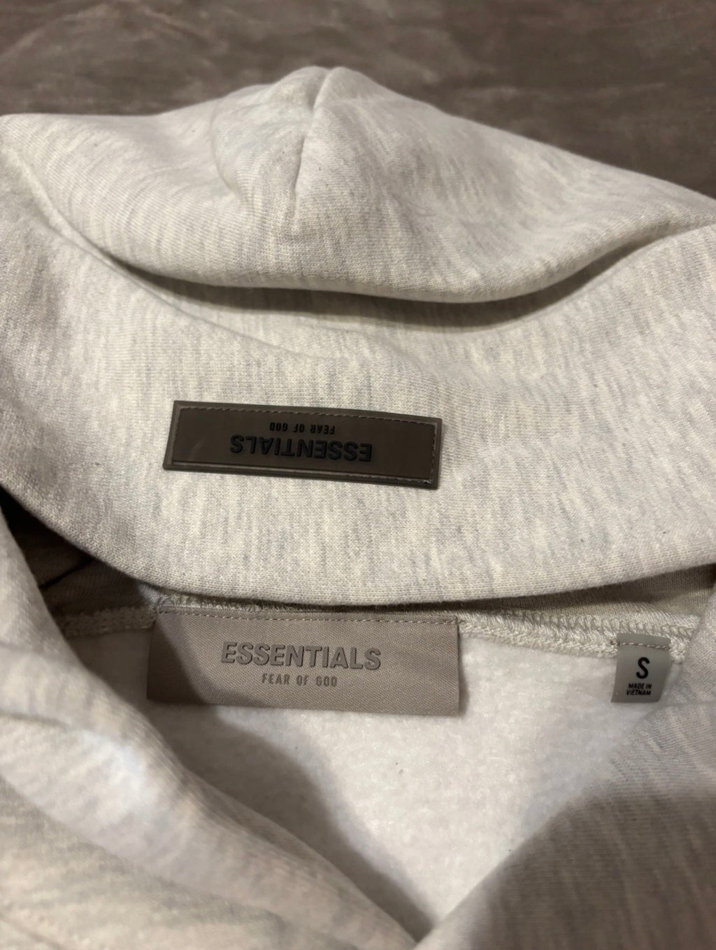 NEW Fear of God Essentials Light Oatmeal Hoodie Size Small 100% Authentic✅